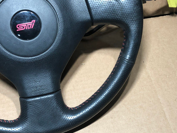 JDM 04-07 Subaru Impreza WRX STI Red Stitch GD V8 Genuine OEM Steering Wheel | Steering Wheel | freeshipping, Red Stitch Steering Wheel, STi Parts, STI Steering Wheel, Subaru Impreza WRX STi Parts | 1781