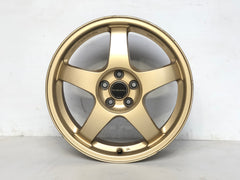 JDM 17" SUBARU RAYS 17x7JJ +55 5x100 RIMS GOLD FORGED MONOBLOCK GC8 RA