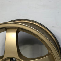 JDM 17" SUBARU RAYS 17x7JJ +55 5x100 RIMS GOLD FORGED MONOBLOCK GC8 RA | Wheels and Rims | +55, 17 Inch, 17", 5x100, Impreza, Rays, STI, Subaru, WRX, wrx 2004, wrx 2005, WRX STI | 1356