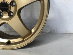 JDM 17" SUBARU RAYS 17x7JJ +55 5x100 RIMS GOLD FORGED MONOBLOCK GC8 RA