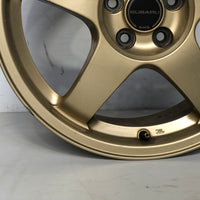 JDM 17" SUBARU RAYS 17x7JJ +55 5x100 RIMS GOLD FORGED MONOBLOCK GC8 RA | Wheels and Rims | +55, 17 Inch, 17", 5x100, Impreza, Rays, STI, Subaru, WRX, wrx 2004, wrx 2005, WRX STI | 1356