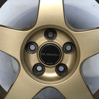 JDM 17" SUBARU RAYS 17x7JJ +55 5x100 RIMS GOLD FORGED MONOBLOCK GC8 RA | Wheels and Rims | +55, 17 Inch, 17", 5x100, Impreza, Rays, STI, Subaru, WRX, wrx 2004, wrx 2005, WRX STI | 1356