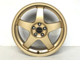 JDM 17" SUBARU RAYS 17x7JJ +55 5x100 RIMS GOLD FORGED MONOBLOCK GC8 RA