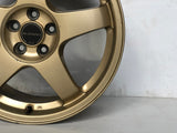JDM 17" SUBARU RAYS 17x7JJ +55 5x100 RIMS GOLD FORGED MONOBLOCK GC8 RA