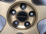 JDM 17" SUBARU RAYS 17x7JJ +55 5x100 RIMS GOLD FORGED MONOBLOCK GC8 RA