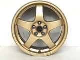 JDM 17" SUBARU RAYS 17x7JJ +55 5x100 RIMS GOLD FORGED MONOBLOCK GC8 RA