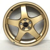 JDM 17" SUBARU RAYS 17x7JJ +55 5x100 RIMS GOLD FORGED MONOBLOCK GC8 RA