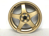 JDM 17" SUBARU RAYS 17x7JJ +55 5x100 RIMS GOLD FORGED MONOBLOCK GC8 RA