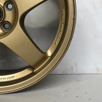JDM 17" SUBARU RAYS 17x7JJ +55 5x100 RIMS GOLD FORGED MONOBLOCK GC8 RA