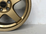 JDM 17" SUBARU RAYS 17x7JJ +55 5x100 RIMS GOLD FORGED MONOBLOCK GC8 RA