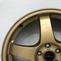 JDM 17" SUBARU RAYS 17x7JJ +55 5x100 RIMS GOLD FORGED MONOBLOCK GC8 RA
