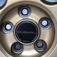 JDM 17" SUBARU RAYS 17x7JJ +55 5x100 RIMS GOLD FORGED MONOBLOCK GC8 RA