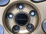 JDM 17" SUBARU RAYS 17x7JJ +55 5x100 RIMS GOLD FORGED MONOBLOCK GC8 RA