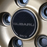 JDM 17" SUBARU RAYS 17x7JJ +55 5x100 RIMS GOLD FORGED MONOBLOCK GC8 RA