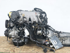 JDM Toyota Aristo Twin Turbo Front Sump VVTi 2JZ-GTE Engine Motor Auto Trans ECU Green Top | 180 PSI |