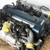 JDM Toyota Aristo Twin Turbo Front Sump VVTi 2JZ-GTE Engine Motor Auto Trans ECU Green Top | 180 PSI |