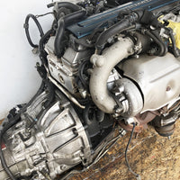 JDM Toyota Aristo Twin Turbo Front Sump VVTi 2JZ-GTE Engine Motor Auto Trans ECU Green Top | 180 PSI |