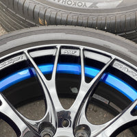 WedsSport SA-20R Wheels Rims - 215/45 R17  -  17x7.5 / 5x114 / +45 Offset Blue Ring | 17x7.5, 5x114.3, freeshipping, wedssport | 2153