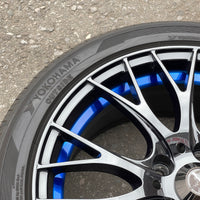 WedsSport SA-20R Wheels Rims - 215/45 R17  -  17x7.5 / 5x114 / +45 Offset Blue Ring | 17x7.5, 5x114.3, freeshipping, wedssport | 2153