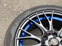 WedsSport SA-20R Wheels Rims - 215/45 R17  -  17x7.5 / 5x114 / +45 Offset Blue Ring