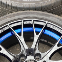 WedsSport SA-20R Wheels Rims - 215/45 R17  -  17x7.5 / 5x114 / +45 Offset Blue Ring