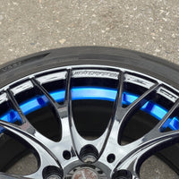 WedsSport SA-20R Wheels Rims - 215/45 R17  -  17x7.5 / 5x114 / +45 Offset Blue Ring