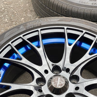 WedsSport SA-20R Wheels Rims - 215/45 R17  -  17x7.5 / 5x114 / +45 Offset Blue Ring