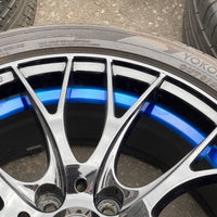 WedsSport SA-20R Wheels Rims - 215/45 R17  -  17x7.5 / 5x114 / +45 Offset Blue Ring