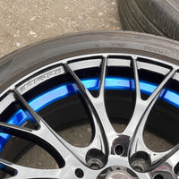 WedsSport SA-20R Wheels Rims - 215/45 R17  -  17x7.5 / 5x114 / +45 Offset Blue Ring