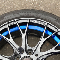 WedsSport SA-20R Wheels Rims - 215/45 R17  -  17x7.5 / 5x114 / +45 Offset Blue Ring