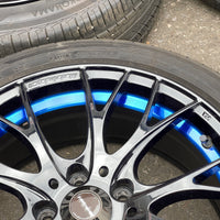 WedsSport SA-20R Wheels Rims - 215/45 R17  -  17x7.5 / 5x114 / +45 Offset Blue Ring