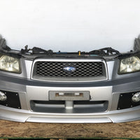 JDM SG5 03-05 Subaru Forester XT STi Front Clip with HID Headlights & Cross Sport Front Carbon Lip Sideskirt with Spats | Front Nose Cut | Cross Sport, Cross Sport Lip, Forester, Front End Conversion, SG5, STI, Subaru, Turbo | 1418