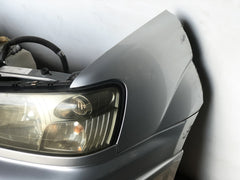 JDM SG5 03-05 Subaru Forester XT STi Front Clip with HID Headlights & Cross Sport Front Carbon Lip Sideskirt with Spats
