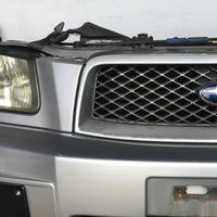 JDM SG5 03-05 Subaru Forester XT STi Front Clip with HID Headlights & Cross Sport Front Carbon Lip Sideskirt with Spats