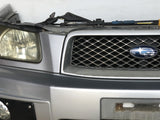 JDM SG5 03-05 Subaru Forester XT STi Front Clip with HID Headlights & Cross Sport Front Carbon Lip Sideskirt with Spats