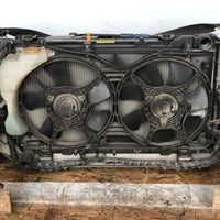 JDM SG5 03-05 Subaru Forester XT STi Front Clip with HID Headlights & Cross Sport Front Carbon Lip Sideskirt with Spats