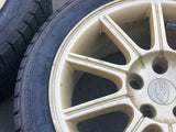 JDM 2005-2007 Subaru WRX STi Authentic Enkei Gold Rims ET53 Wheels 5X114.3 17x8JJ 215/45 R17