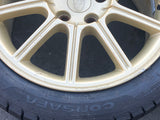 JDM 2005-2007 Subaru WRX STi Authentic Enkei Gold Rims ET53 Wheels 5X114.3 17x8JJ 215/45 R17