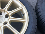 JDM 2005-2007 Subaru WRX STi Authentic Enkei Gold Rims ET53 Wheels 5X114.3 17x8JJ 215/45 R17