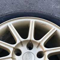 JDM 2005-2007 Subaru WRX STi Authentic Enkei Gold Rims ET53 Wheels 5X114.3 17x8JJ 215/45 R17