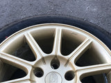 JDM 2005-2007 Subaru WRX STi Authentic Enkei Gold Rims ET53 Wheels 5X114.3 17x8JJ 215/45 R17