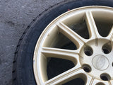 JDM 2005-2007 Subaru WRX STi Authentic Enkei Gold Rims ET53 Wheels 5X114.3 17x8JJ 215/45 R17