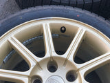JDM 2005-2007 Subaru WRX STi Authentic Enkei Gold Rims ET53 Wheels 5X114.3 17x8JJ 215/45 R17