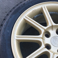 JDM 2005-2007 Subaru WRX STi Authentic Enkei Gold Rims ET53 Wheels 5X114.3 17x8JJ 215/45 R17