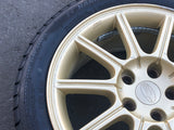 JDM 2005-2007 Subaru WRX STi Authentic Enkei Gold Rims ET53 Wheels 5X114.3 17x8JJ 215/45 R17