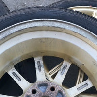 JDM 2005-2007 Subaru WRX STi Authentic Enkei Gold Rims ET53 Wheels 5X114.3 17x8JJ 215/45 R17