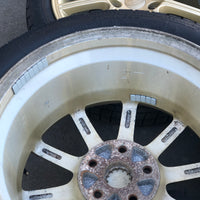 JDM 2005-2007 Subaru WRX STi Authentic Enkei Gold Rims ET53 Wheels 5X114.3 17x8JJ 215/45 R17