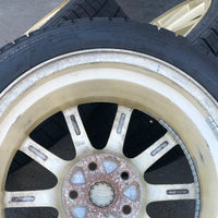 JDM 2005-2007 Subaru WRX STi Authentic Enkei Gold Rims ET53 Wheels 5X114.3 17x8JJ 215/45 R17
