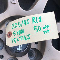 LM-Sport Wheel 5X100 Rim 18X7.5J +50ET / 225/40 R18 Subaru WRX Spec