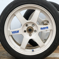 RAYS VOLK TE37 SAGA Forged Wheels White 17x7.5J +48 5x100 215/45 R17